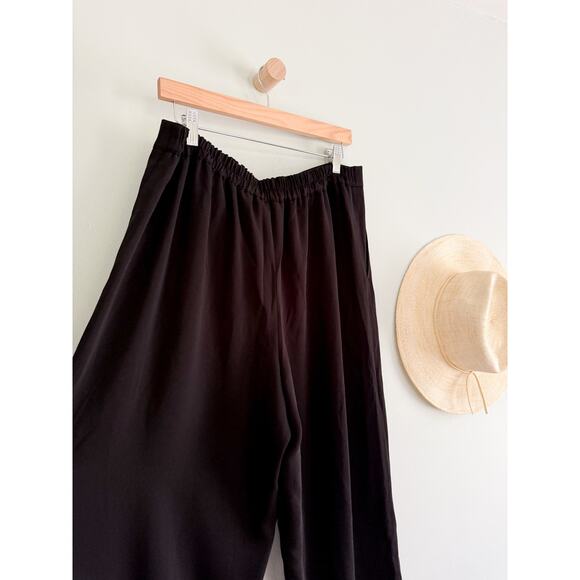 Madewell | NWT Pull-On Straight Pants in Crepe in true black | Sz L - Picture 8 of 10